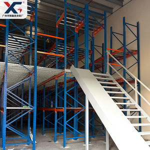 Integrated Heavy-Duty Pallet Racking & Steel Mezzanine Platform | Custom Warehouse Storage Solution | GXM SHELVING AND RACKING 