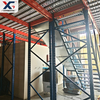 Heavy-Duty 500kg/sqm Modular Mezzanine Floor Project with Stairs and Slides Delivered in Dubai | GXM SHELVING AND RACKING 